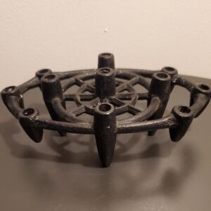 Midcentury Dansk style/Cast Iron Taper Candle Holder/Vintage Danish Design